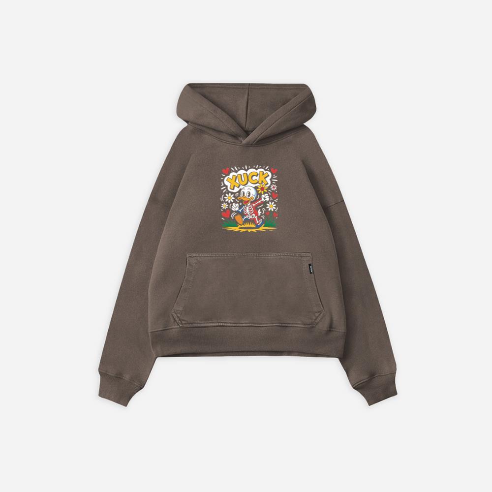 Duck Love Retro Cartoon Graphic Hoodie - Image 3
