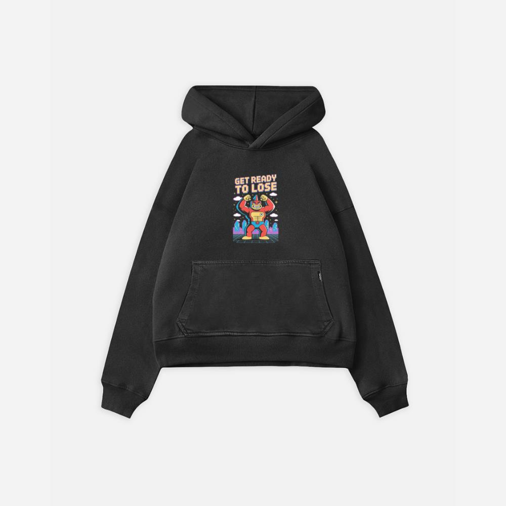 Get Ready to Lose Retro Robot Cartoon Design Hoodie - Image 2