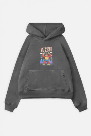 Get Ready to Lose Retro Robot Cartoon Design Hoodie