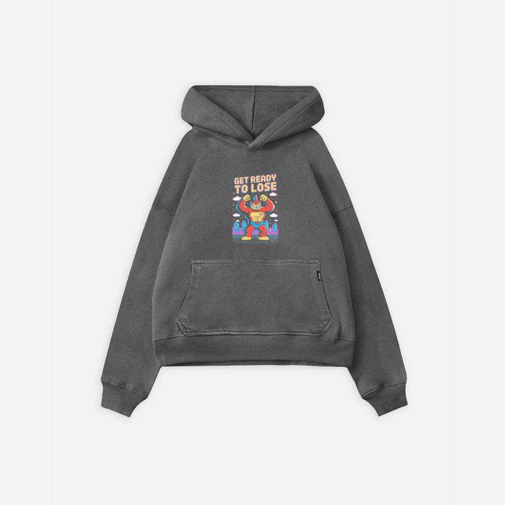 Get Ready to Lose Retro Robot Cartoon Design Hoodie