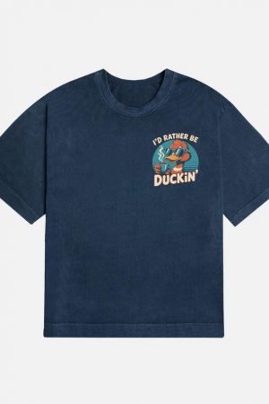 Id Rather Be Duckin Summer Cartoon Design with Cool Sunglasses T-Shirt