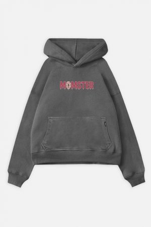 Momster Funny Halloween Retro Cartoon Design Hoodie