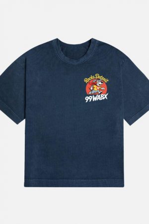 Rocks Detroit Superhero Dog Retro Graphic Artwork for Everyday Vibes T-Shirt