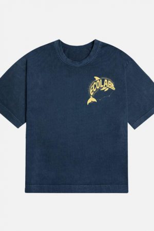 Solar Dolphin Vintage Graphic Design for Positive Energy Lovers T-Shirt