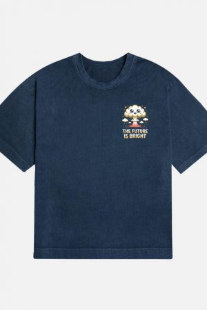 The Future Is Bright Atomic Art Graphic with Vintage Explosion Style T-Shirt